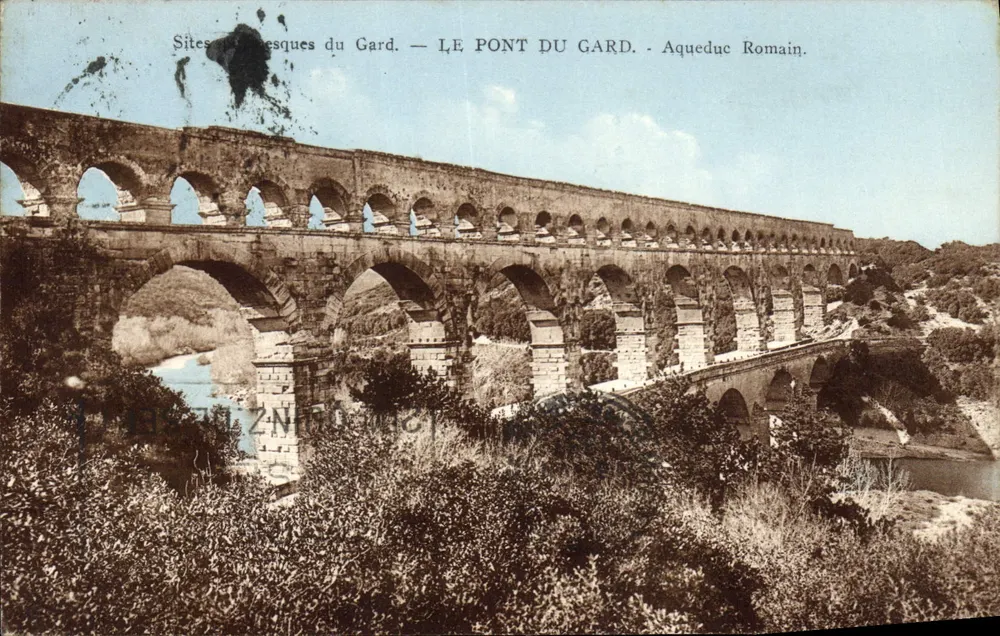O Pont du Gard — Aqueduto Romano — Sítios Antigos do Gard — Editor L. Brunel, Gagnières - Frente