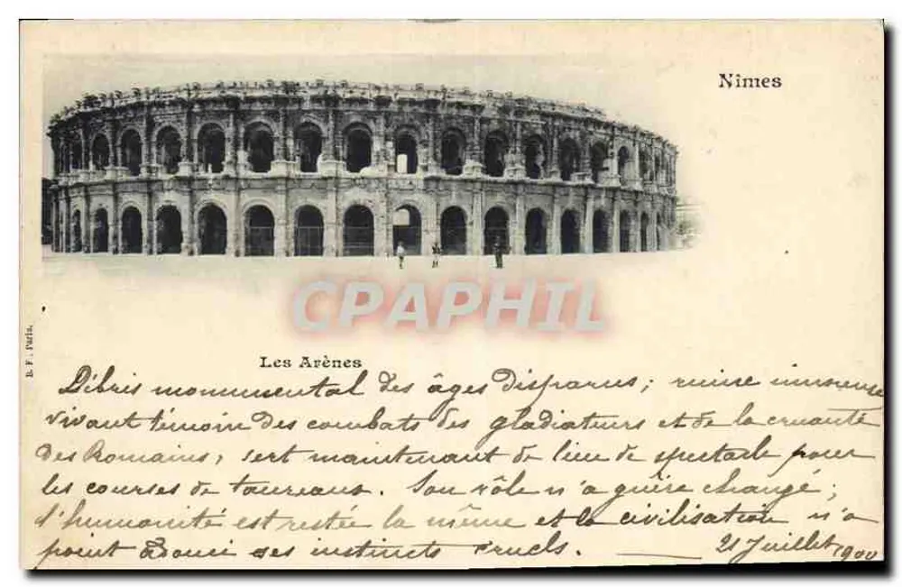As Arênes — Nîmes — Editor E. F. Paris, número de série não visível - Frente