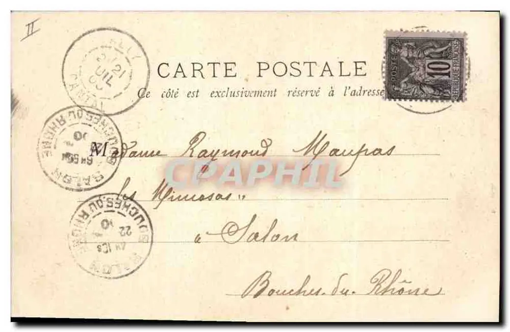 As Arênes — Nîmes — Editor E. F. Paris, número de série não visível - Verso