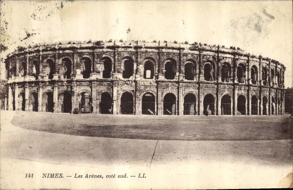 Nîmes — As Arenas, lado sul — LL, n° 141 - Frente