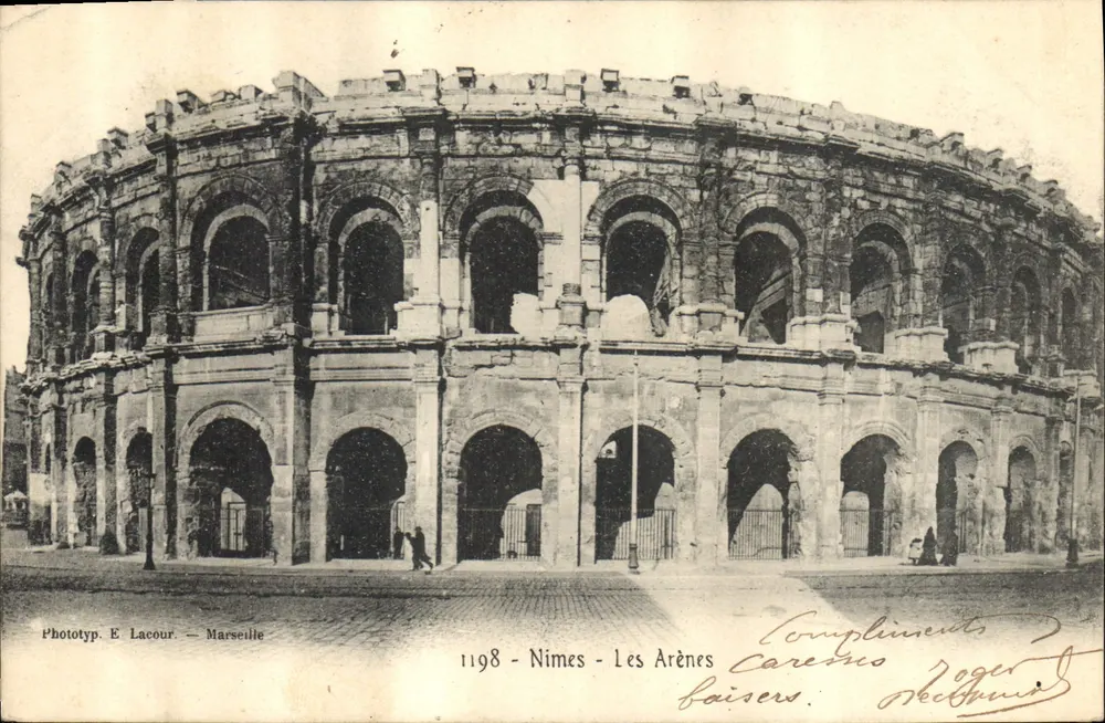 Nîmes - As Arenas — Fototip. E. Lacour — Marselha — n° 1198 - Frente