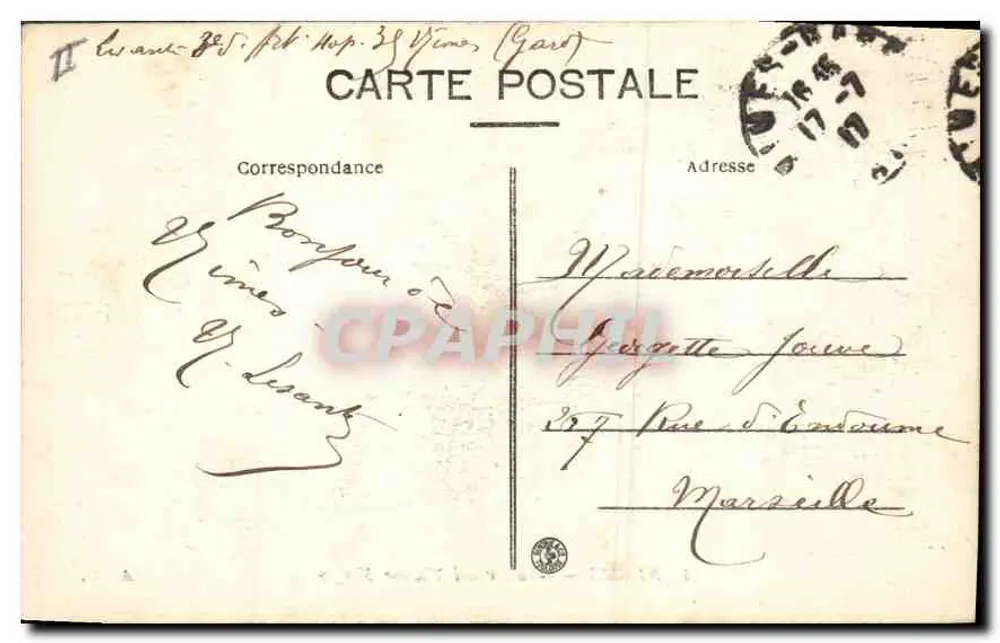 Nîmes — Boulevard Victor-Hugo — A. R. - Verso