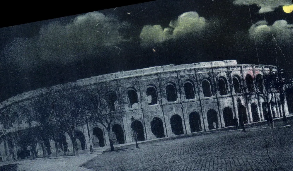 Kolosseum von Rom — Nacht — Ausgabe Nourredin Gabelier, Nîmes - Vorderseite