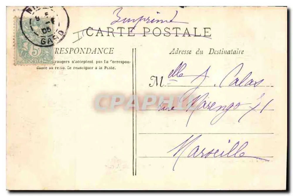 Nîmes - As Arênes — fototipia K. Lacour, Marselha, n° 1198 - Verso