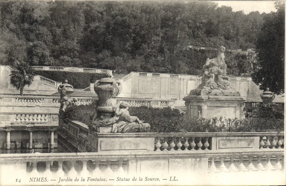 Nîmes — Garten der Quelle — Statue der Quelle — LL. — Nr. 14 - Vorderseite