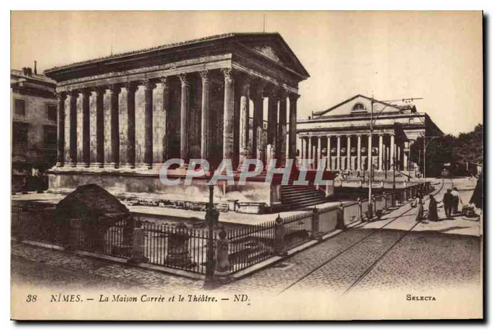 Nîmes — Die Maison Carrée und das Theater — Selecta - Vorderseite