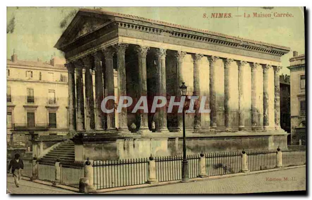 Nîmes — A Maison Carrée — Edição M. J.L. - Frente