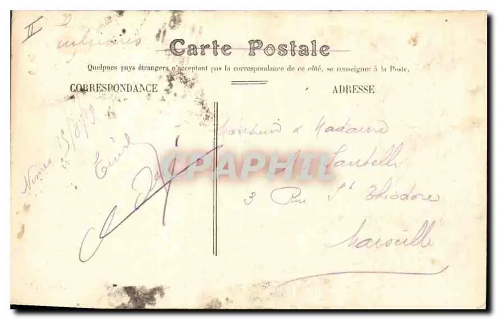 Nîmes — A Maison Carrée — Edição M. J.L. - Verso