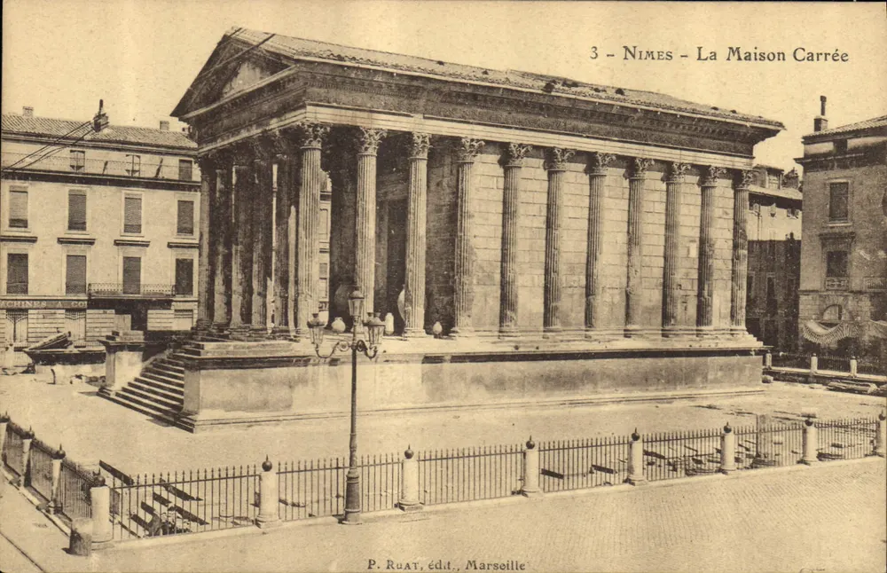 Nîmes - A Maison Carrée — editor P. Ruat, Marselha, n°3 - Frente