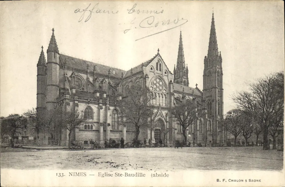 Nîmes — Igreja de Santa Baudile — B. F. Chalon s/ Saône, n°133 - Frente