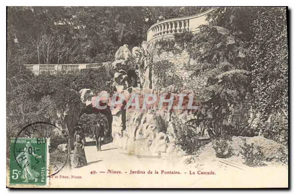 Nîmes - Jardin de la Fontaine - La Cascade — REY JUBOUY, Nîmes, n°49 - Vorderseite
