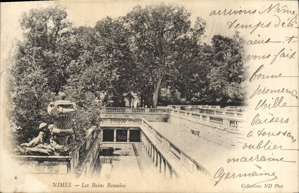 Nîmes — Les Bains Romains — Collections ND Phot - Frente