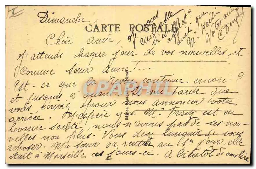 Nîmes (Gard) — O Canal Romano — Edição Raphaël Impr. - Verso