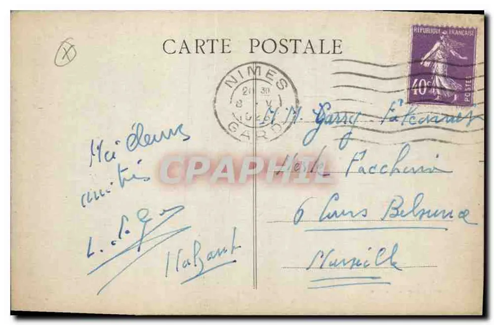 Nîmes — La Maison Carrée — Fot. Combier-Mason - Verso