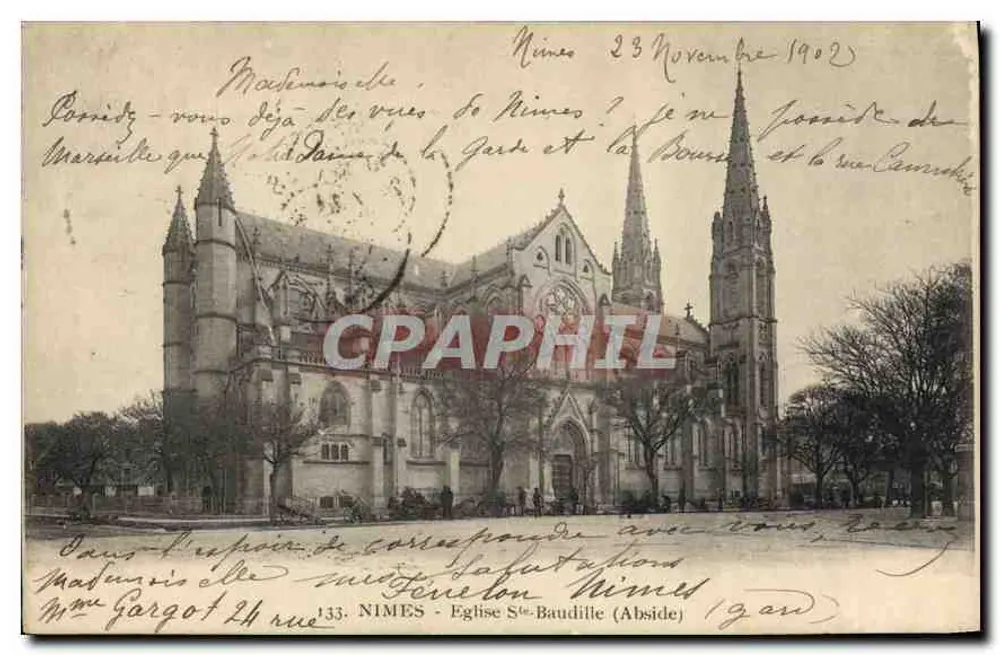 Nîmes - Igreja de Santa Bauma (Abside) — editor Gargot, n°133 - Frente