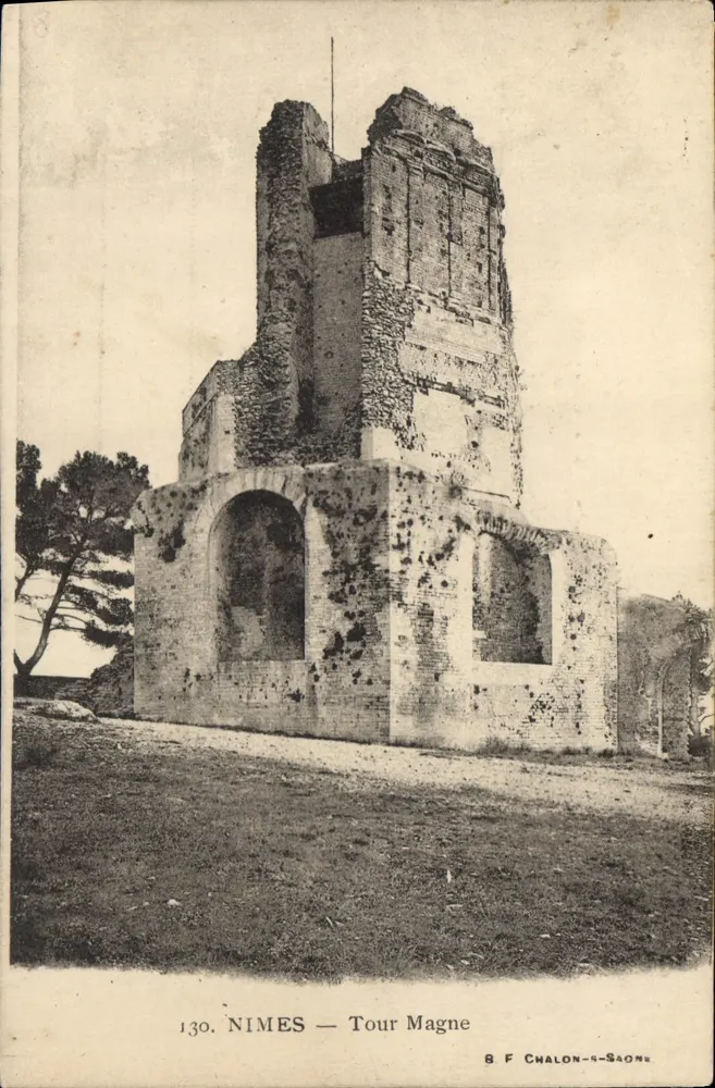 Nîmes — Torre Magne — B. F. Chalon-sur-Saône, n°130 - Frente