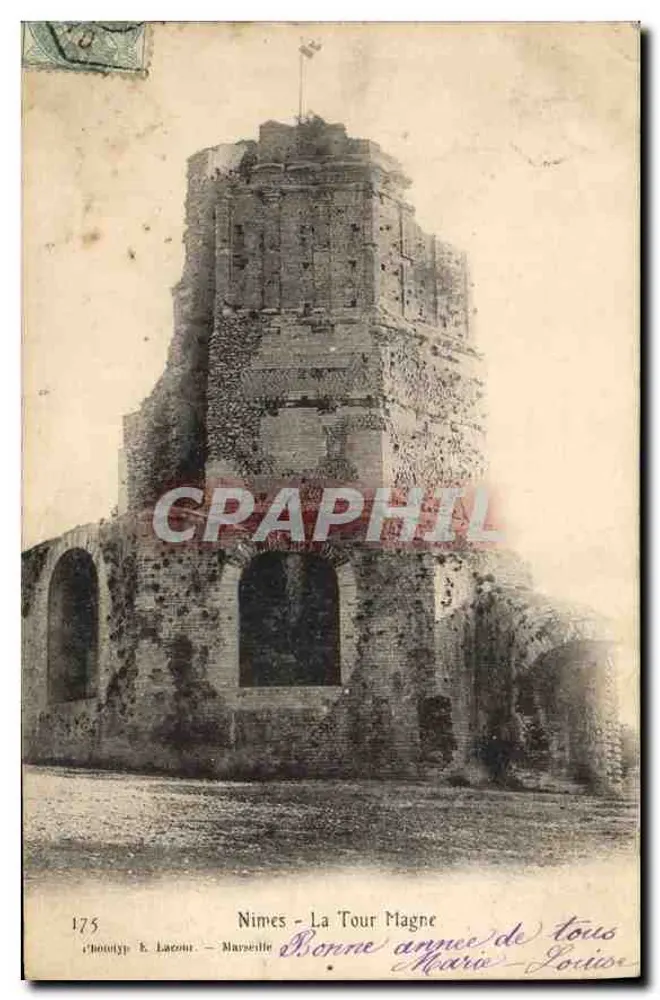 Nîmes - A Torre Magne — fototipia K. Lacour - Marselha, n° 173 - Frente