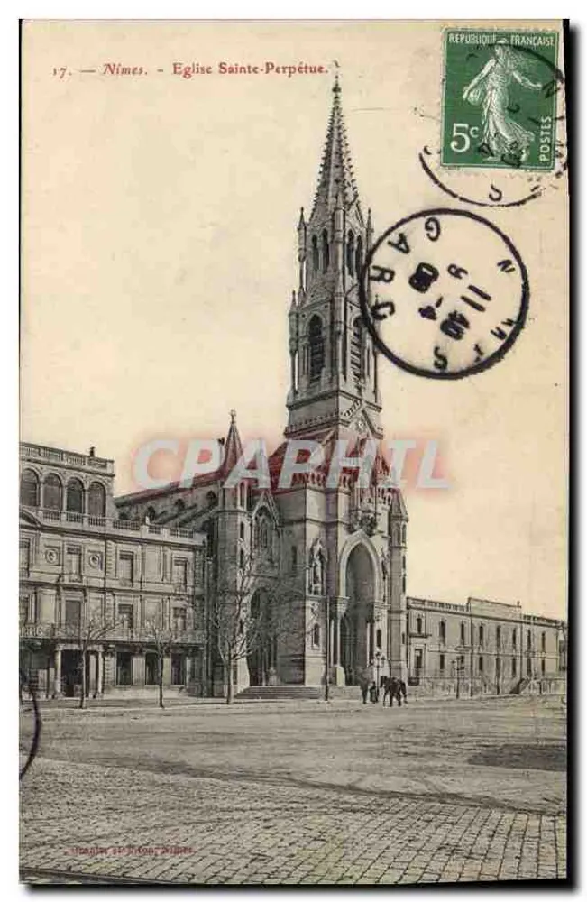 Nîmes — Igreja de Santa Perpétua — editor: Véron, 20, Rua Nîmes - Frente