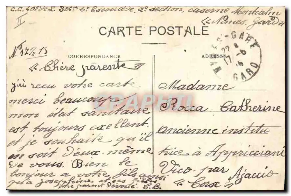 Nîmes — Vista Geral. AR. - Verso