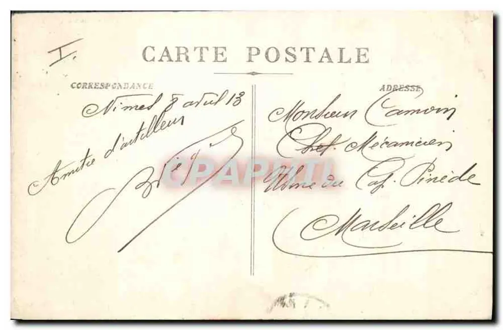 Nîmes - A Maison Carrée — P.L. Nîmes, n°5 - Verso