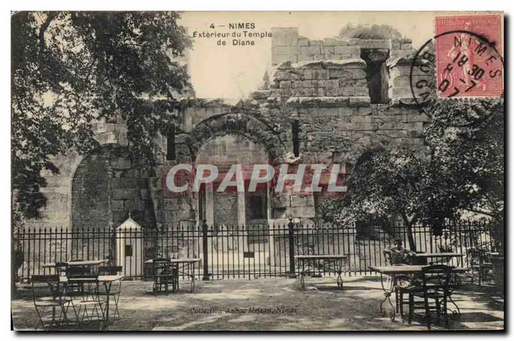Nîmes — Esterno del Tempio di Diana — Collezione André Meleau, Nîmes - Recto