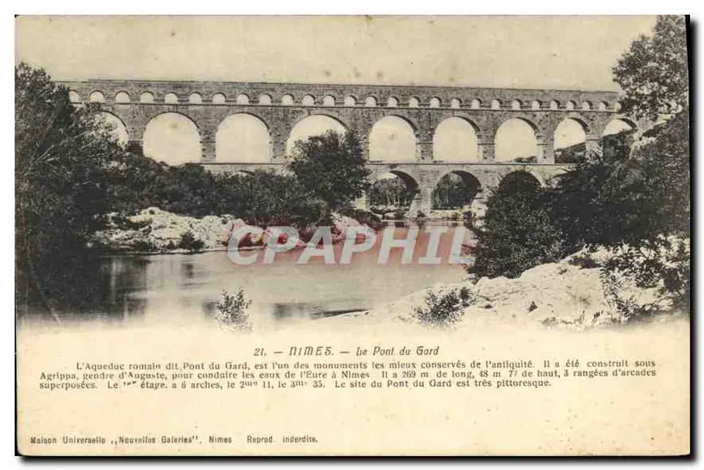 Nîmes — O Pont du Gard — Maison Universelle, Nouvelles Galeries - Frente