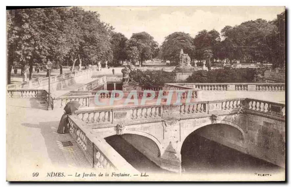 Nîmes — Der Garten der Fontaine — LL. - Vorderseite
