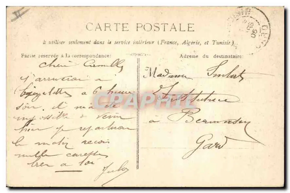 Nîmes - A Esplanada — Guende fot. Marselha — n° 1022 - Verso