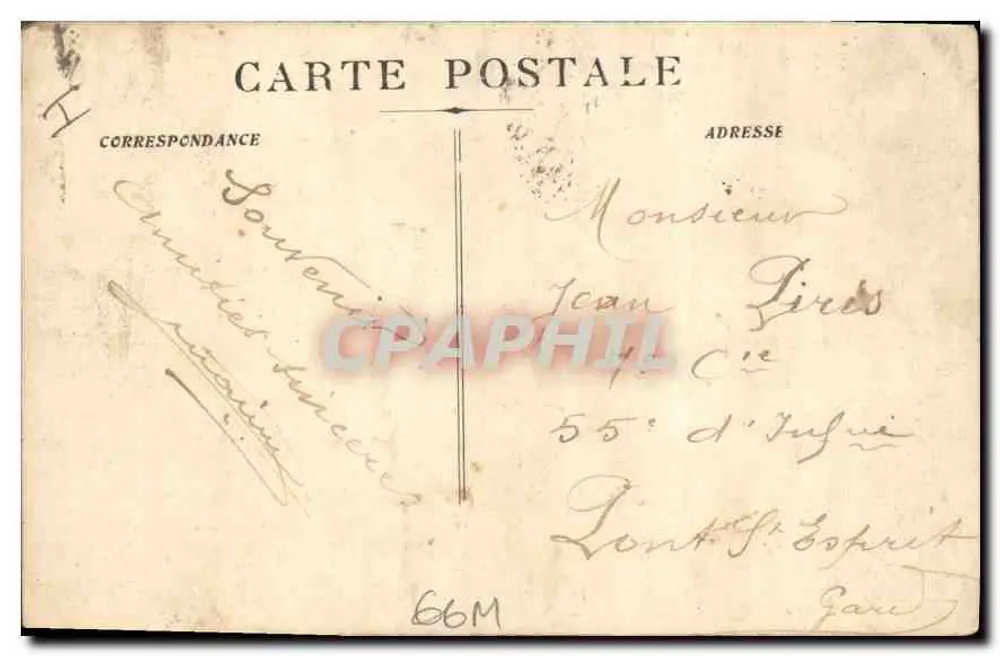 Nîmes - O Palácio de Justiça — editor não identificado, número de série 357 - Verso