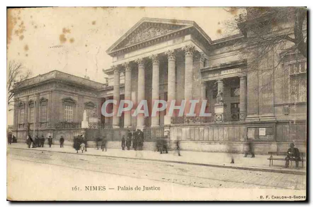 NIMES — Palácio de Justiça — B. F. CHALON-SAONNE, n°161 - Frente