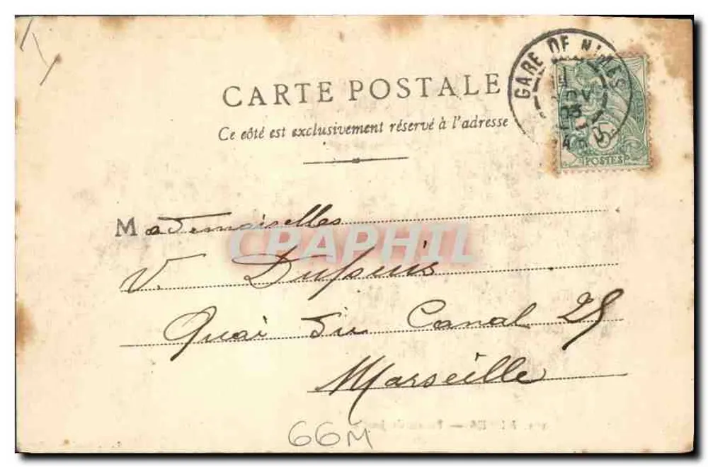 NIMES — Palácio de Justiça — B. F. CHALON-SAONNE, n°161 - Verso
