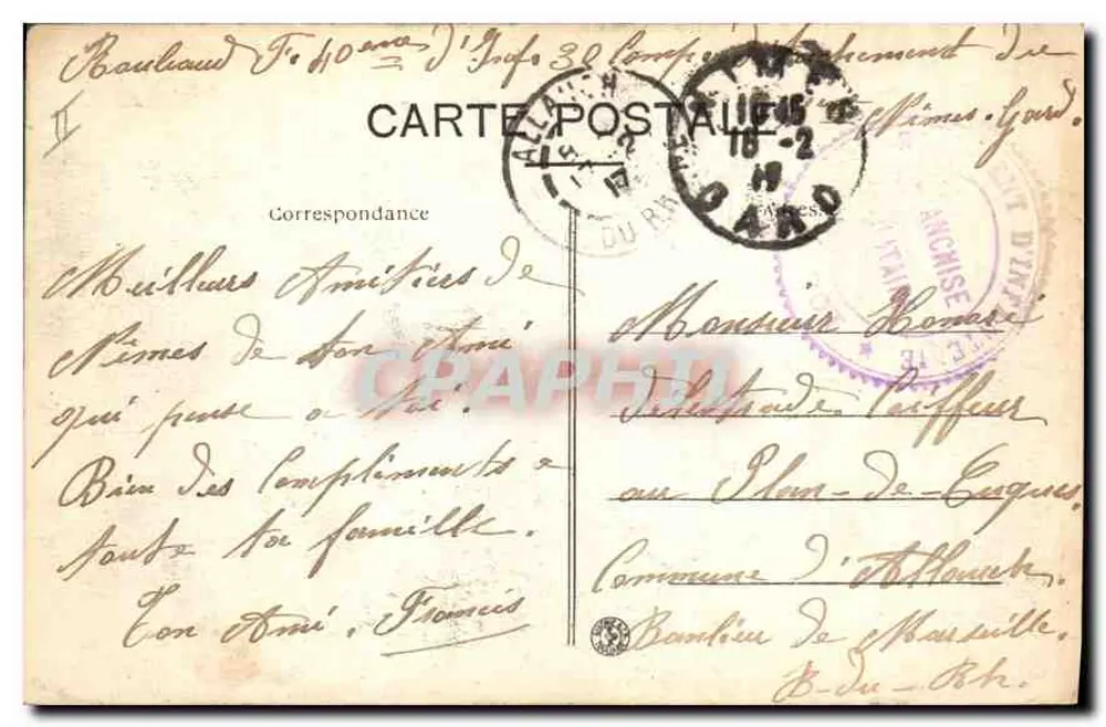 Nîmes — Vista geral — A. R., n° 30 - Verso