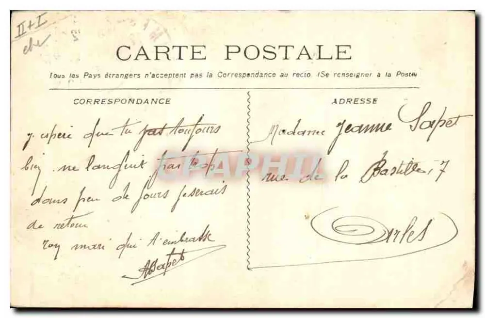 Nîmes — O Boulevard Victor-Hugo — Editor N°891 - Verso