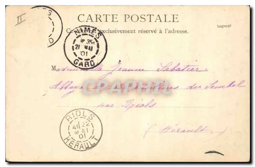 St. Baudile — Nîmes — editor R. & J. D. Riols - Verso