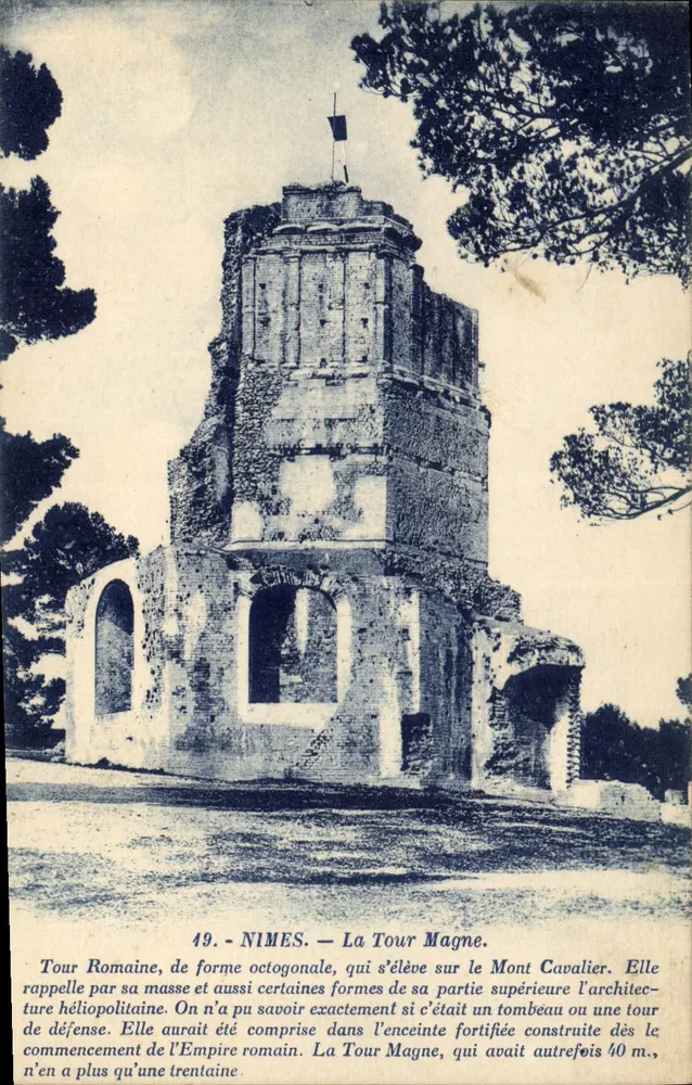 Nîmes — A Torre Magna no Monte Cavaleiro — Editor: Graphie Postale - Frente