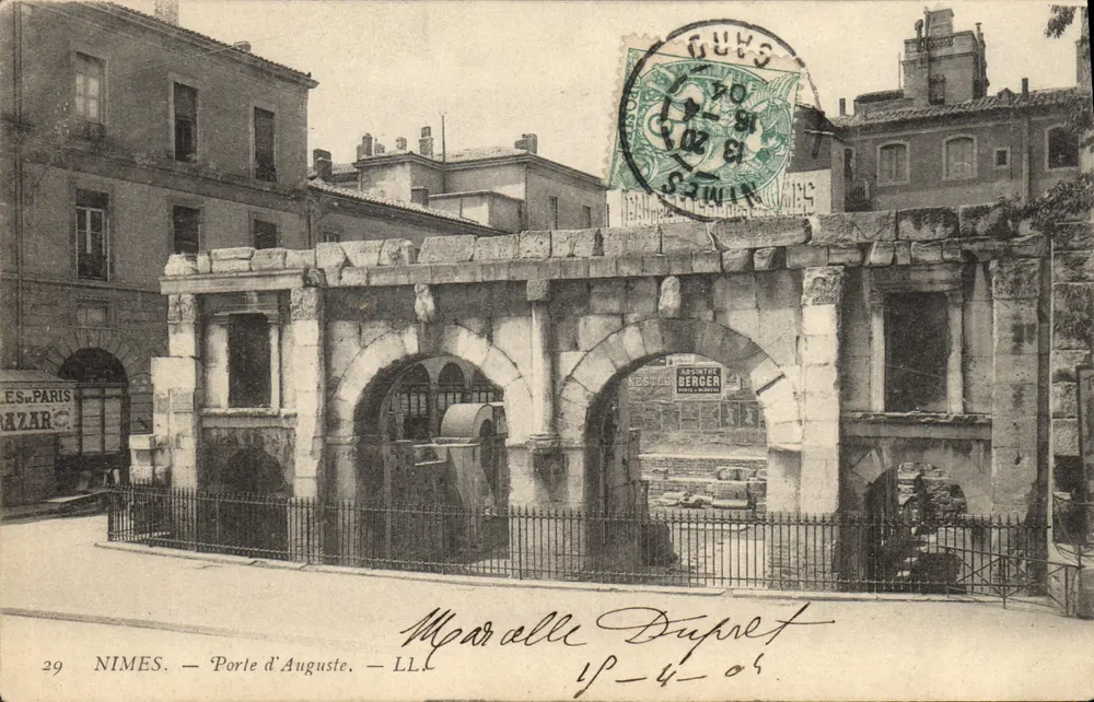 Nîmes — Porta de Augusto — LL. — Editor L. L. (n°29) - Frente