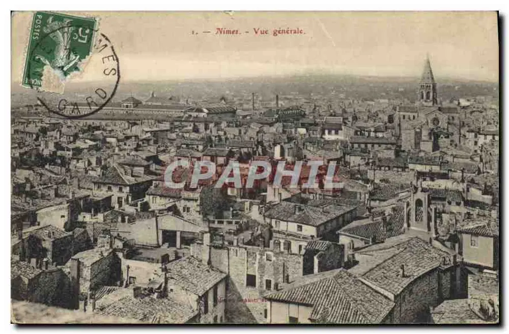 Nîmes - Vista geral — editor desconhecido, número de série 1 - Frente