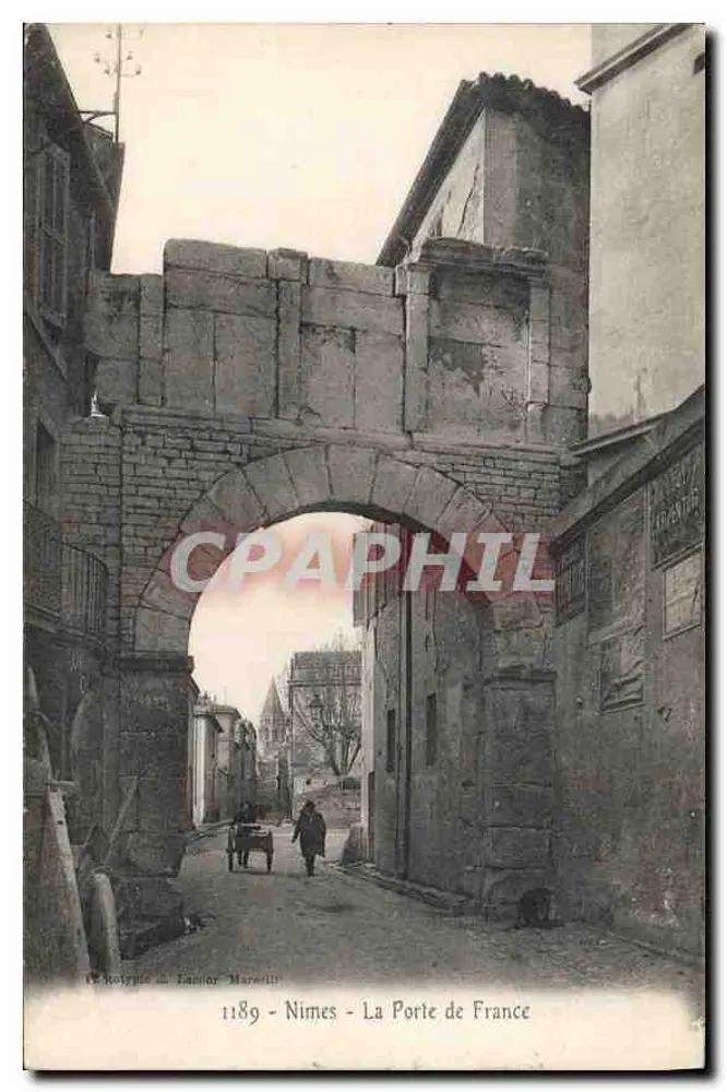 Nîmes - La Porte de France — Photographie von Léon Marcellin, Nr. 1189 - Vorderseite
