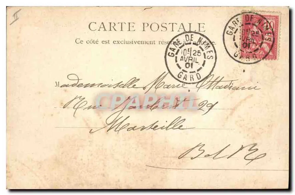 La Maison Carrée — Nîmes — R. & J. D. n° 104381 - Verso