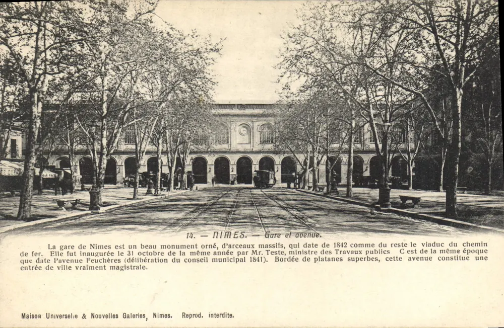 Nîmes — Estação e avenida Feuchères — Maison Universelle & Nouvelles Galeries, Nîmes, n°14 - Frente