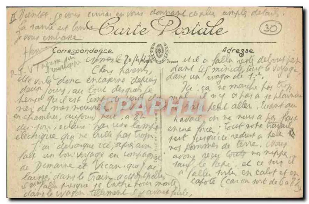 NÎMES — A Caserne Monteaim — LL. — Selecta - Verso