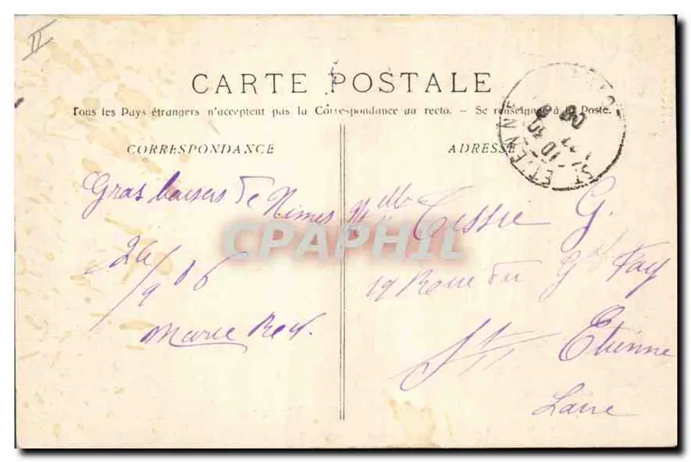 Nîmes - A Maison Carrée — Fotografia de C. Aubourg Marguille, n°190 - Verso