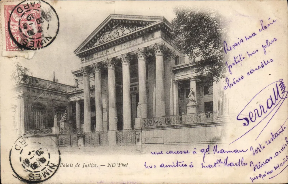 Palácio de Justiça — Nîmes — ND Phot - Frente