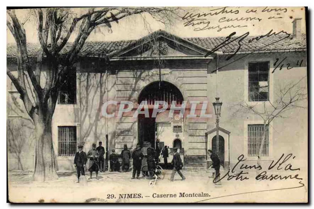 Nîmes — Quartel Montcalm — Bilhete postal antigo n°29 - Frente