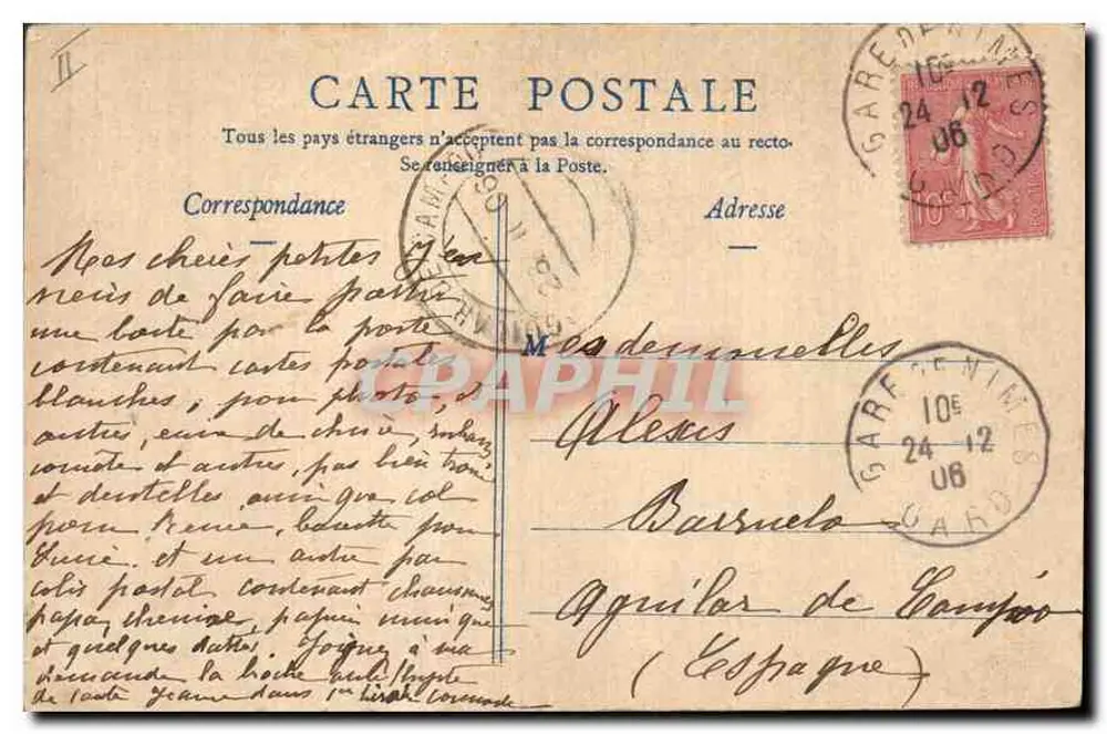 Nîmes - Bairro da Artilharia — Vista geral — Editor desconhecido, número de série não visível - Verso
