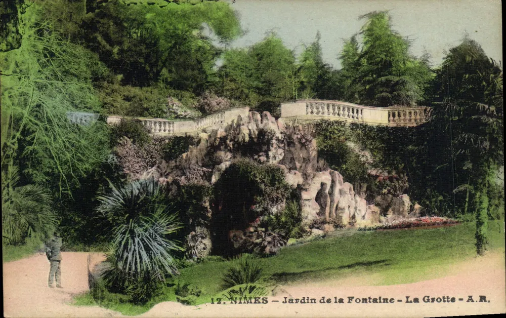 Nîmes — Garten der Quelle — Die Höhle — A.R. - Vorderseite