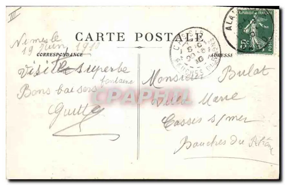 Nîmes - Allgemeiner Blick auf die Fontaine — FPG n°4799 - Rückseite
