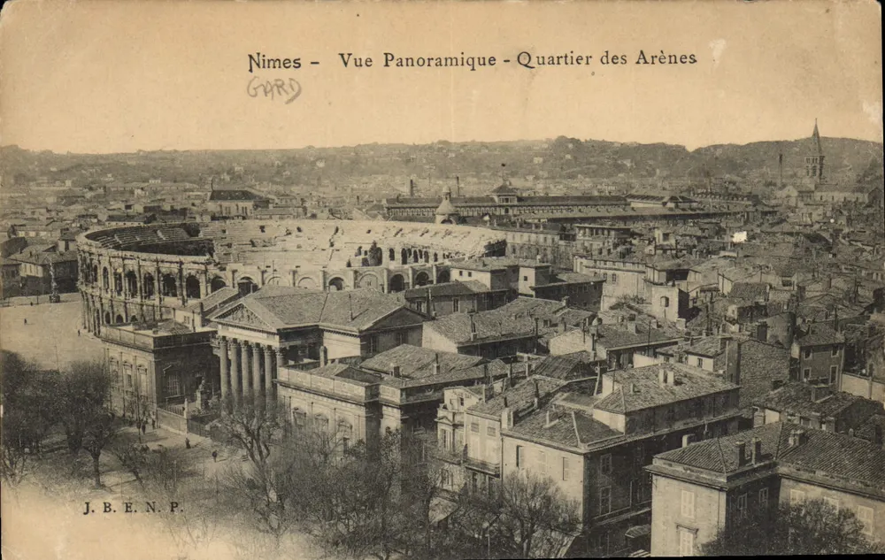 Nîmes - Panoramablick - Arena-Viertel — J.B.E.N.P. - Vorderseite