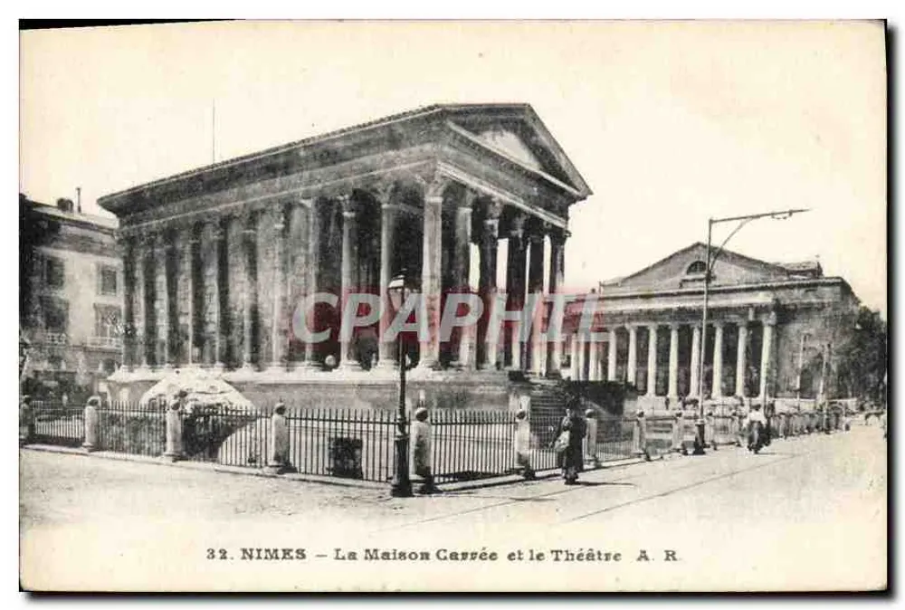 Nîmes — Das Maison Carrée und das Theater — A. R. n°32 - Vorderseite