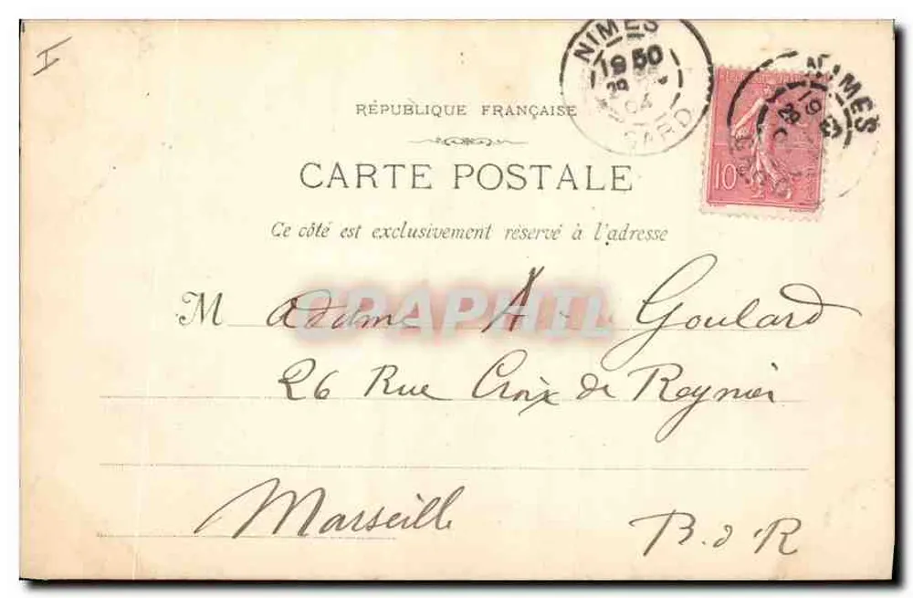 Os Banhos Romanos — Nîmes — E. Lacour, Fot. - 211 - Verso